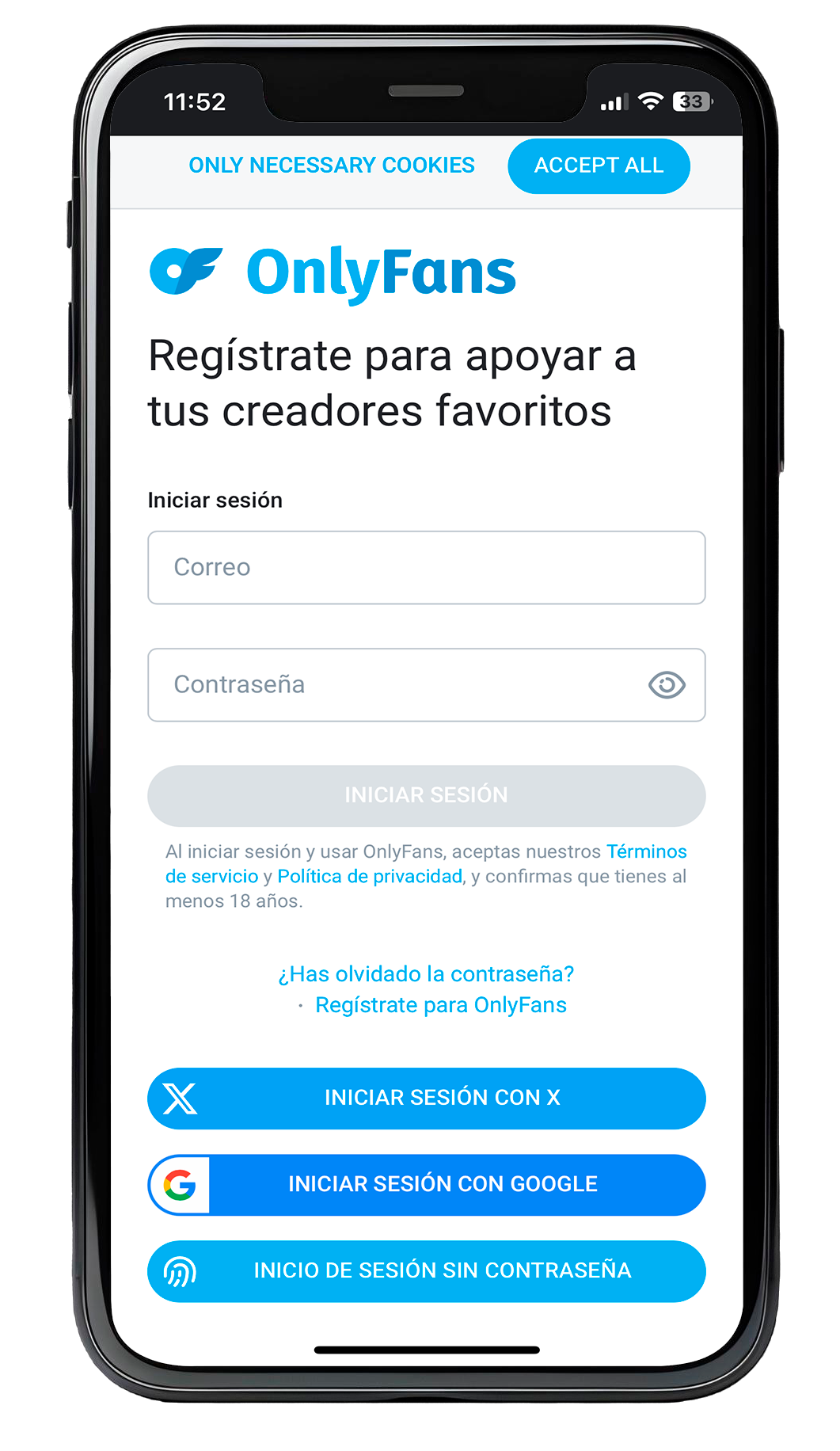 Interfaz de gestión profesional de OnlyStagex